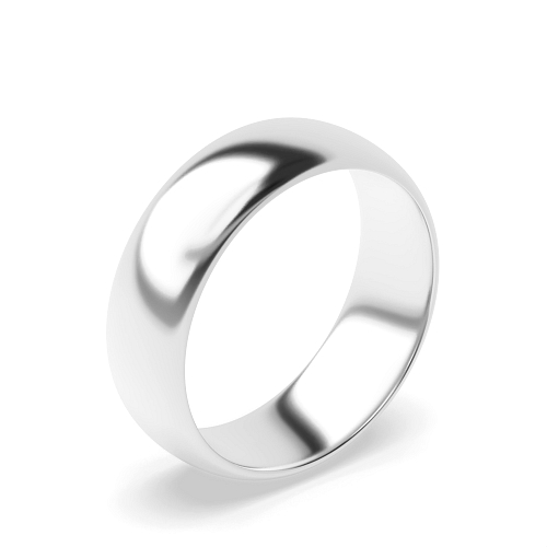 950 Platinum D-Profile Men's Plain wedding rings & bands